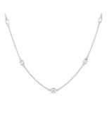 Étoile Harbor Emerald Shape Diamond Station Necklace