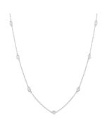 Haven Oval Shape Diamond Station Necklace