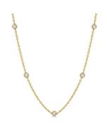 Clover Selene Diamond Station Necklace