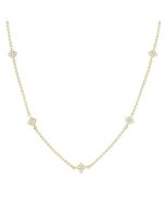 Oleander Princess Shape Diamond Station Necklace