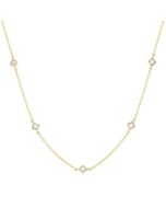 Cinder Princess Shape Diamond Station Necklace