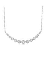 Celestia Quince Graduated Diamond Fixed Smile Necklace
