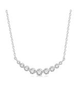 Valora Sovereign Graduated Diamond Fixed Smile Necklace