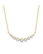 Atlas Laurel Graduated Diamond Fixed Smile Necklace