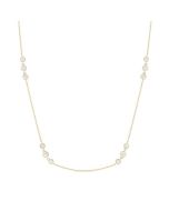 Beryl Fable 3 Stone Diamond Station Necklace