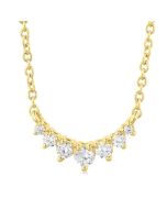 Zephyr Quiana Graduated Petite Diamond Fashion Smile Necklace