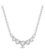 Whisper Wisteria Graduated Diamond Smile Necklace