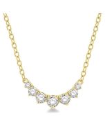 Saffron Isolde Graduated Diamond Smile Necklace