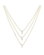 Pear Shape Diamond Layered Necklace