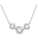 Ophelia Dione Round Shape Past Present & Future Diamond Necklace