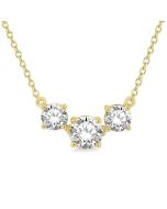 Penrose Vesper Round Shape Past Present & Future Diamond Necklace