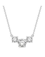 Ophelia Felina Round Shape Past Present & Future Diamond Necklace