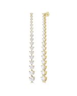 ZenDor 14K White Gold Diamond Earrings