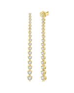 LinVio 14K White Gold Diamond Earrings
