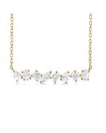 Multi Shape Scatter Diamond Fashion Necklace