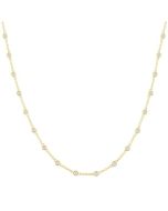 Evergreen Bezel Set Diamond Station Necklace