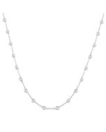Calypso Bezel Set Diamond Station Necklace