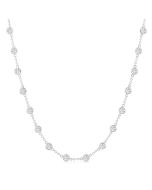 Atlas Bezel Set Diamond Station Necklace