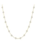 Olivia Bezel Set Diamond Station Necklace