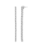 SolLin 14K White Gold Diamond Earrings