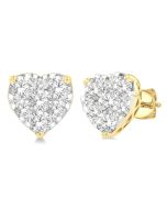 CaSolEl 14K White Gold Diamond Earrings
