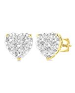 Heart Shape Shine Bright Essential Diamond Stud Earrings