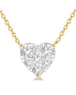 Bellona Aria Heart Shape Shine Bright Essential Diamond Pendant