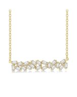 Penrose Oleander Scatter Baguette Diamond Fashion Necklace