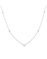 Jubilee Calypso Bezel Set Graduated Diamond Station Necklace