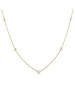 Indigo Zaira Bezel Set Graduated Diamond Station Necklace
