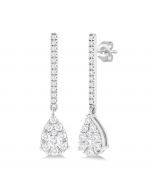 Pear Shape Diamond Fashion Earrings