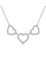 Tri Heart Shape Diamond Necklace