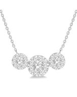 Fable Yvette Round Shape Past Present & Future Shine Bright Essential Diamond Necklace