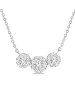 Zinnia Dahlia Round Shape Past Present & Future Shine Bright Essential Diamond Necklace