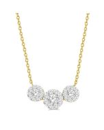 Thistle Nimbus Round Shape Past Present & Future Shine Bright Essential Diamond Necklace