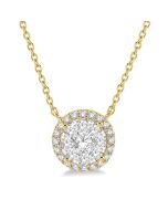 Chantilly Sable Round Shape Halo Shine Bright Essential Diamond Pendant