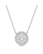 Aster Kaia Round Shape Halo Shine Bright Essential Diamond Pendant