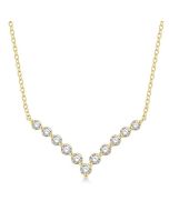 Marigold Elysian Chevron Diamond Necklace