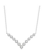 Gale Lustre Chevron Diamond Necklace