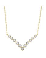 Rhea Drift Chevron Diamond Necklace