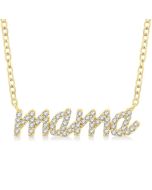 Script 'Mama' Diamond Name Necklace