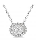 Oval Shape Shine Bright Diamond Necklace