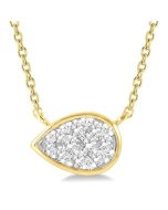 Finesse Luna Pear Shape East-West Shine Bright Essential Diamond Pendant