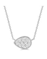 Dione Pear Shape East-West Shine Bright Essential Diamond Pendant