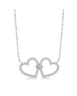 Twin Heart Shape Diamond Necklace