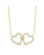 Twin Heart Shape Diamond Necklace