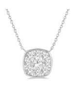 Orchid Sabine Cushion Shape Shine Bright Essential Diamond Pendant