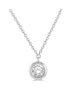 Poise Fable Round Shape Bezel Set Diamond Pendant