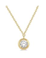 Xanthe Gala Round Shape Bezel Set Diamond Pendant