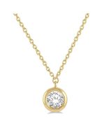 Waverly Kaia Round Shape Bezel Set Diamond Pendant